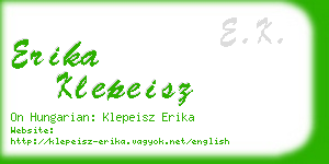 erika klepeisz business card